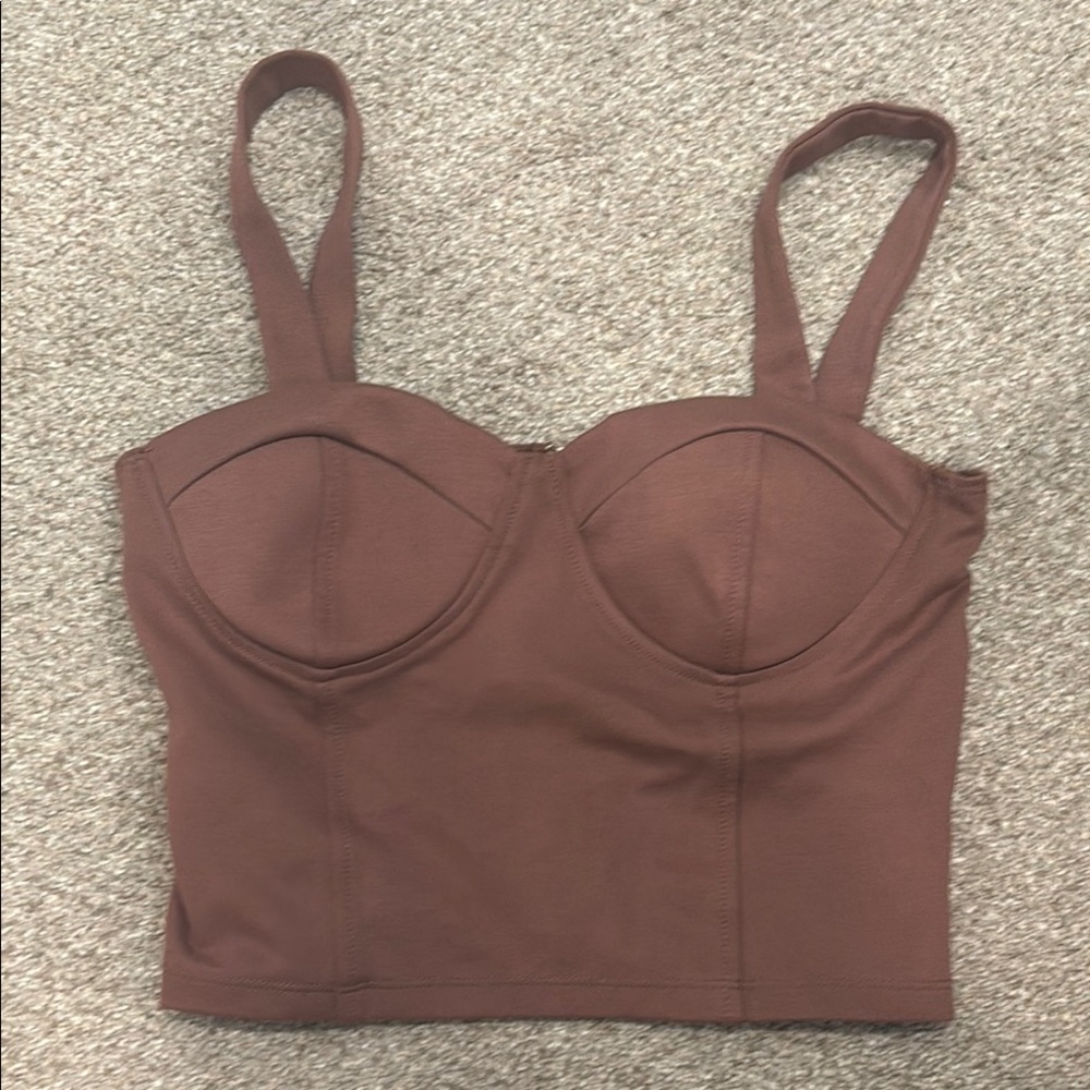 Shinestar Brown Crop Top